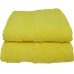 & 39 S Elegant 380 Zero Twist Bath Towel 380GSM 2PC Pack Yellow