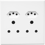 3VW24 2X16A 2X 16A Euro Socket Outlet 100X100MM White 3