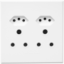 3VW24 2X16A 2X 16A Euro Socket Outlet 100X100MM White 3