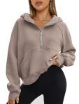 Automet Womens Hoodies Fleece Fall Fashion Outfits Workout Sweatshirts Y2K Winter Zip Up Jackets Oversized Tops Clothes 2025 Cof