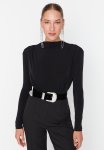 Smart Knitted Bodysuit - Black