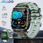 Jelloo Camo Style Smart Watch With Exercise Recording/voice Assistant/weather 4.98CM Smartwatch With Wireless Call Answer/make/reject Calls /sport Fitness Tracker With Multi-sports Mode For Iphone Android Phone