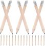 60PCS Short Golf Hb Black Core With White Tip MINI Wooden Pencils