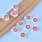 10 Pcs Resin Coffee Latte Art Charms Set - Tulip Love Heart Layered Coffee Design Diy Pendant Earrings Necklace Jewelry Accessor