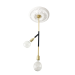 Double Pendant - Black & Brass