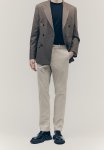 Slim Fit Cotton Chinos - Beige