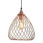 Edna Metal Pendant Light Rose Gold