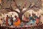 Canvas Wall Art - African Villagers Under A Tree - A1493 - 120 X 80 Cm