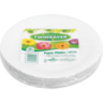 White Paper Plates 50 Pack