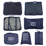 7 Piece Travel Luggage Organiser Set With Breathable Mesh - Teal
