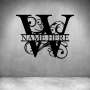 W - Alphabet Personalized Monograms - 450MM / Matt Silver