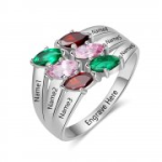 N2026 - Personalized 925 Sterling Silver Cz Ring