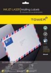W109 A4 Inkjet laser Rect. Labels 33.9X64MM 100 Sheets - 24-UP