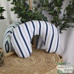 Feeding Pillow Cover Navy Grey Stripe Touch Of Airplanes