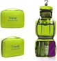 Homemark Expandable Toiletry Bag With Hanging Hook Lime Green