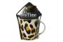 Porcelain 400ML Tea Mug Cheetah Prints With 4 Ginger & Honey Teabags
