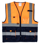 Pioneer Org navy Siganling Vest - Orange navy 4X-LARGE