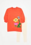 PoP Candy Sweatshirt & Legging Set - Orange & Ecru