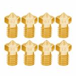 8 Pcs Bugatti 3D Printer Accessories E3D-V5 V6 Nozzle M6 Thread Consumables Hot Nozzle SIZE:3 0.4MM