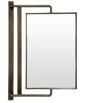 Vanity Mirror In Antique Brass