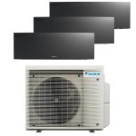 Daikin Multi-split 3 Rooms 9000 + 9000 + 12000 Btu Emura Black