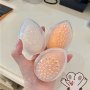 Makeup Sponge Storage Box Multi-hole Moisture-proof Transparent Beauty Sponge Holder Powder Puff Cosmetic Egg Cover Travel Portable Breathable Storage Case Makeup Organizer