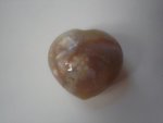 Flower Agate Stone Heart