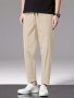 Men's Loose Fit Tapered Leg Pants Men's Stylish Comfy Solid Color Pants Breathable & Quick Dry