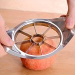 Stainless Steel Apple Slicer Reusable Corer & Divider Creative Fruit Cutter Essential Kitchen Gadget For Easy Slicing Perfect Fo