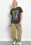 Wide Leg Cargo With Toggle Hems - Khaki