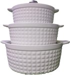 Serving Bowl Pack Of 3 Serve Casserole Set