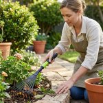 Metal Garden Lawn Rake With Telescopic Handle