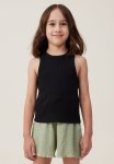 Cotton On Eleanor Tank - Black Rib