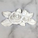 White Resin Rose Margo White