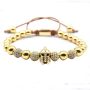 Gold Stone & Spartan Knight Bracelet