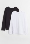 2-PACK Cotton Tops - Black white