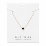 Floating Crystal Necklace Black