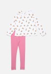 PoP Candy Printed Peter Pan Top & Legging Set-pink & White