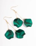 GREE N Double Petal Stick Drop Earrings
