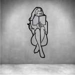 Woman Reading Book - Grey L 300 X H 1200MM