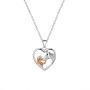 Heart Shaped Girl And Horse Necklace