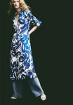 Viscose Shirt Dress - Blue Floral