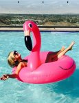 Giant Inflatable Flamingo Floating Pool Toy