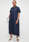 Edit A-line Shirt Dress With Stepped Hem - Ink