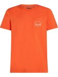 Tommy Hilfiger Arch Pocket Tee T-Shirts In Orange - Orange 2LX