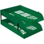 Desk Letter Trays Retail Packs With 2 Trays Including Risers Green