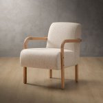 Palmiet Fabric Armchair Oak