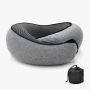 Ergonomic Travel Pillow - Memory Foam Neck Support-grey