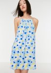 Print Patterned Dress - Blue