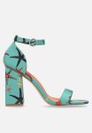 Madison Galaxy Block Heel - Green & Orange